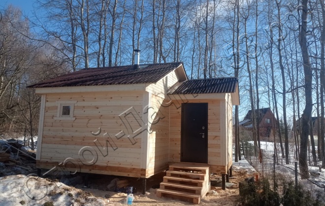 2 Брусовая баня Б-3, 6х5м, 26 М², Московская область, Сергиево-Посадский район, СНТ «Алмазово-2» (12)